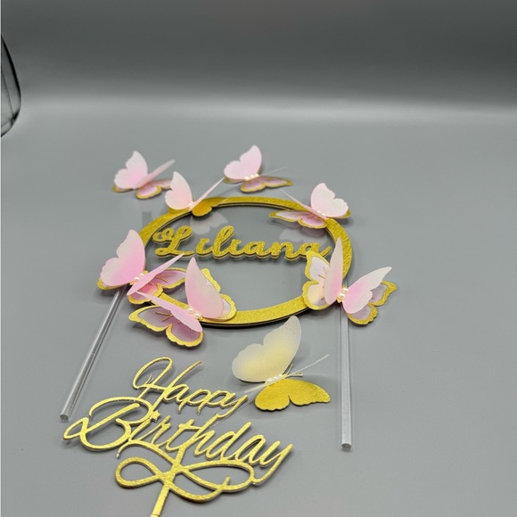 Cute Butterfly boho  cake topper - Picture 6 of 12